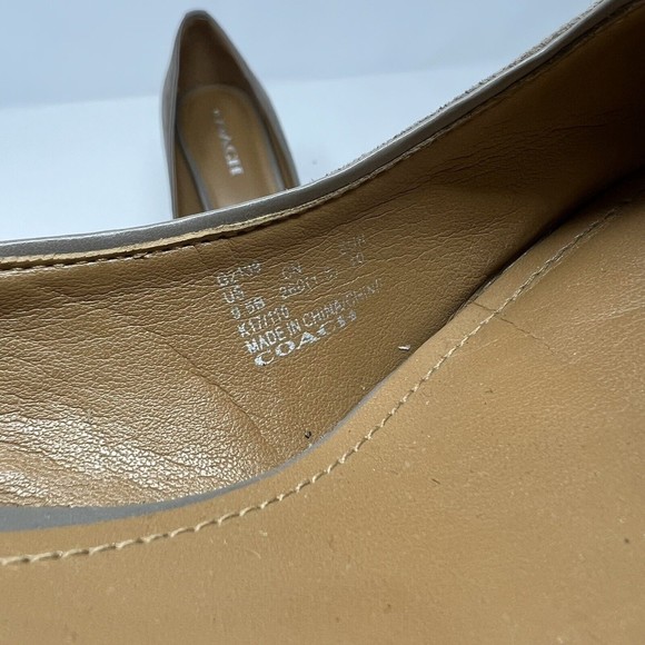 Women's Coach 3" Block Heels Size 9.5 Grey Suede Shoes - Picture 4 of 10